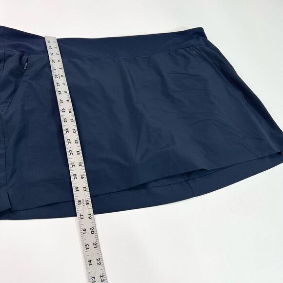 Athleta Skort Women 24 Blue Mini Soho Elastic Waistband Poly Spandex Navy Shorts - Picture 6 of 9